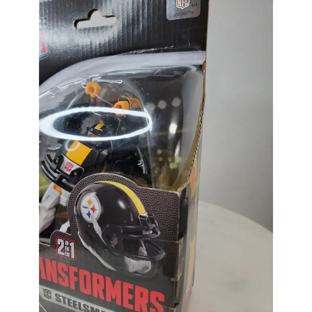 Transformers NFL Steelsmash Steelers Action Figure Helmet Hasbro New Sealed